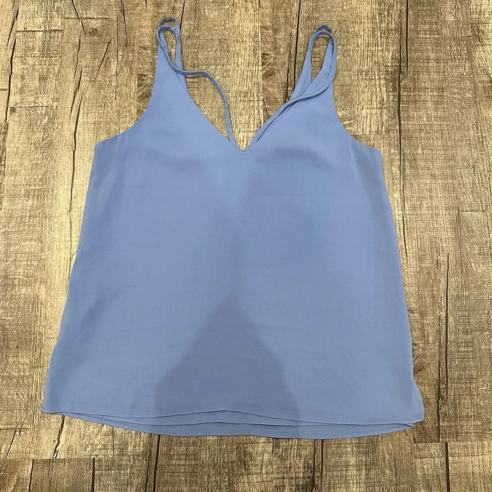 TopShop Lot of 2 Strappy Tank Top V Neck Sleeveless Blue Womens Size 2‎ US - Picture 11 of 13